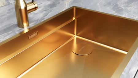 Мойка нерж. сталь NEXT-MULTI SINK 74 UNI, PM787445-BG, брашированное золото, 740х450мм, Paulmark