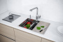 Мойка нерж. сталь NEXT-MULTI SINK 54-L UNI, PM785445-L-BS, брашированная сталь, 540х450мм, Paulmark