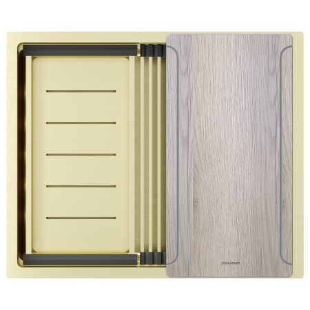 Мойка нерж. сталь NEXT-MULTI SINK 54 UNI, PM785445-LG, светлое золото, 540х450мм, Paulmark