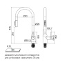 Смеситель для кухни UNIVERSAL, антрацит, Un213880-AN, Paulmark-Starke