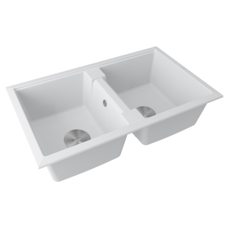 Мойка TANDEM 80/2, IT-GRANIT, PM238150-WH, белый, 810х500 мм, Paulmark