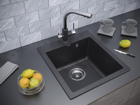 Мойка KANTE 45, IT-GRANIT, PM104651-WH, белый, 460х510 мм, Paulmark