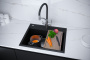 Мойка STEPIA 60, IT-GRANIT, PM115951-AN, антрацит, 590х510, Paulmark