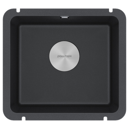 Мойка UNTER 50, IT-GRANIT, PM204543-BL, черный гранит, 455х435, подст. мон. Paulmark