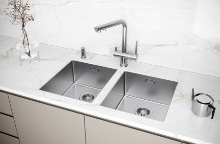 Мойка LASSAN 38 UNI, нерж. сталь, LA38-BS, брашированная сталь, 380х440мм, Paulmark