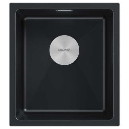 Мойка LUMI 41UNI, IT-GRANIT, LU41-BLM, черный, 410х460, Paulmark
