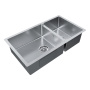 Мойка нерж. сталь GERBERG 78/2S UNI, PM227844-BS, брашированная сталь, 780х440мм, Paulmark