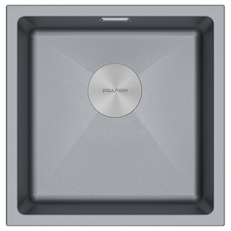 Мойка LUMI 45UNI, IT-GRANIT, LU45-GRM, серый металлик, 455х460, Paulmark