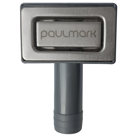 Перелив прямоугольный с логотипом, PM22-BS, брашированная сталь, Paulmark