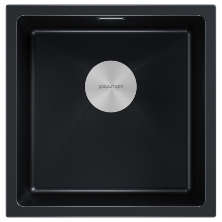 Мойка LUMI 45UNI, IT-GRANIT, LU45-BLM, черный, 455х460, Paulmark