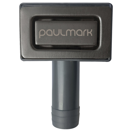 Перелив прямоугольный с логотипом, PM22-GM, вороненая сталь, Paulmark