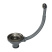 Слив с круглым переливом, PM6022-BG, брашированное золото, Paulmark