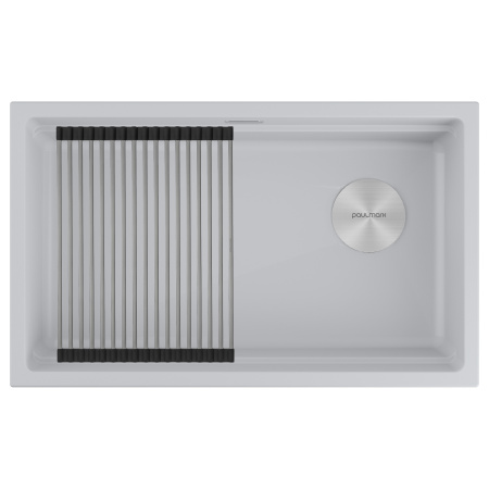 Мойка LUMI-PRO 74 UNI, IT-GRANIT, LU-PRO 74-WH, белый, 740х450, Paulmark