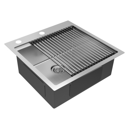 Мойка нерж. сталь KRONER-PRO 51, PM705151-BS, брашированная сталь, 510х510мм, Paulmark