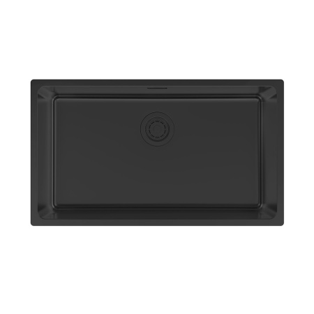 Мойка YUNI 76 UNI, нерж. сталь, YU76-MBN, матовый черный NANO-PVD, 760х440мм, Paulmark