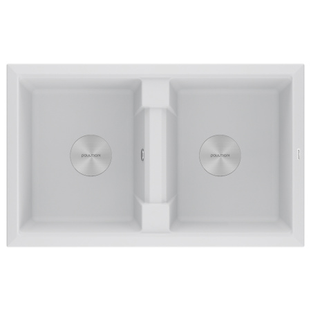 Мойка TANDEM 80/2, IT-GRANIT, PM238150-WH, белый, 810х500 мм, Paulmark